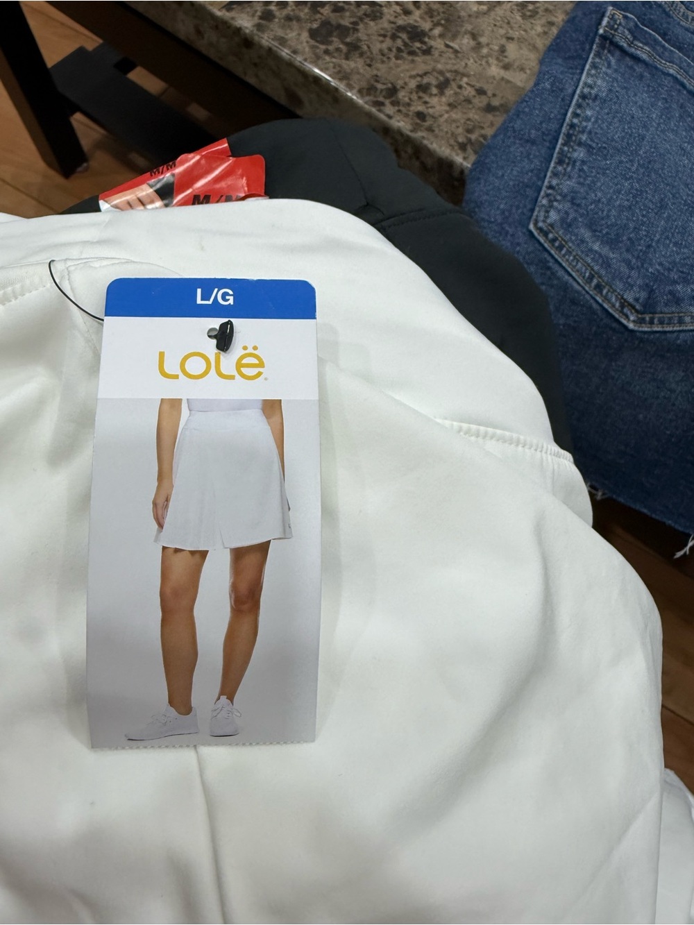 Women's White Athletic Skort - L/G